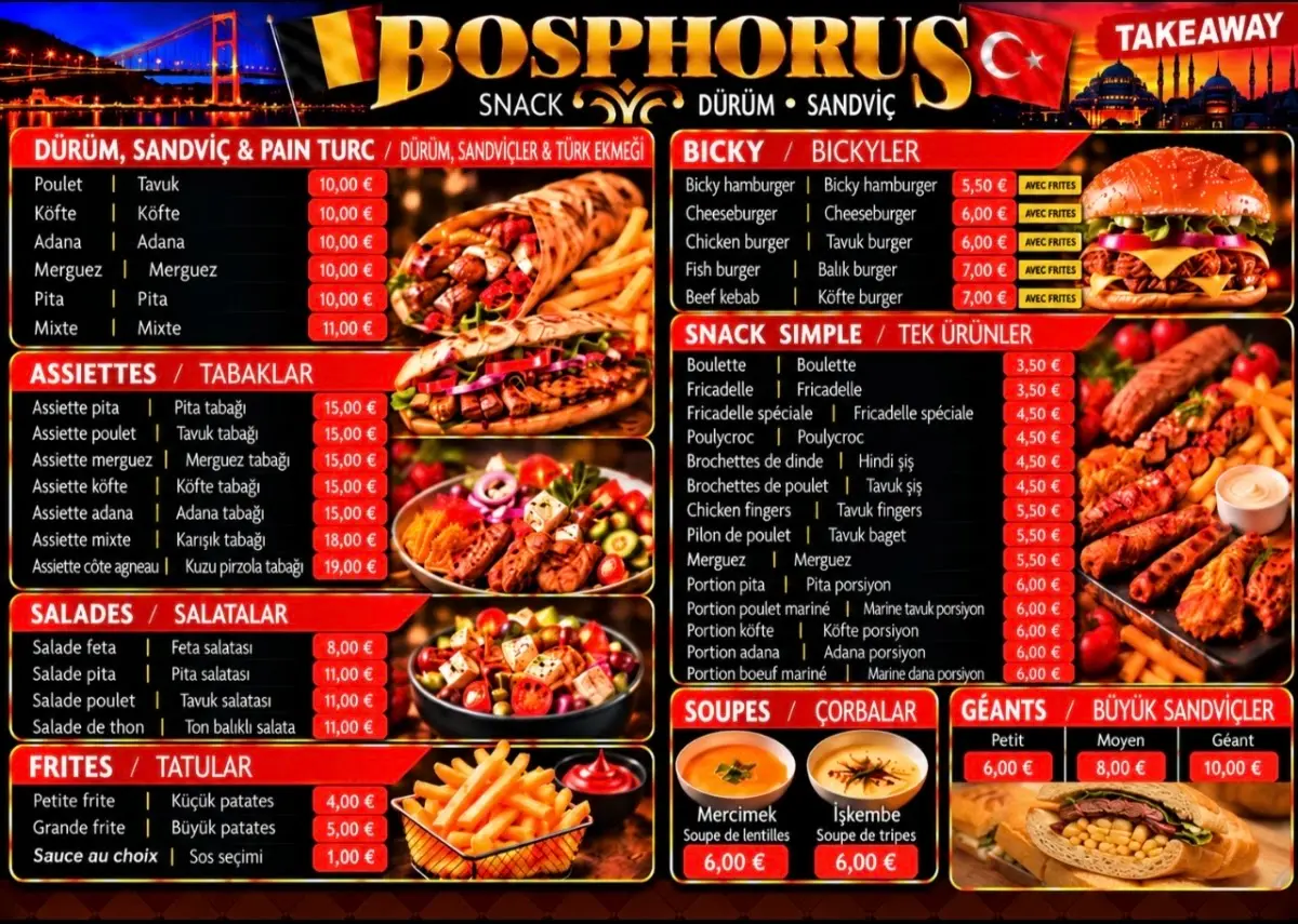 BOSPHORUS pizzeria snack, restaurant à Quaregnon